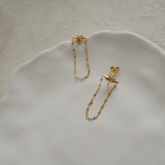 Wishing Star Chain Earing