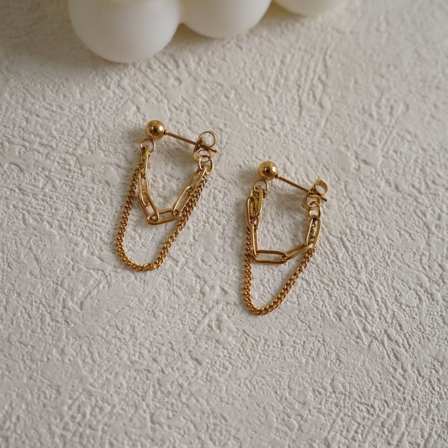 Elowen Layered Chain Earrings