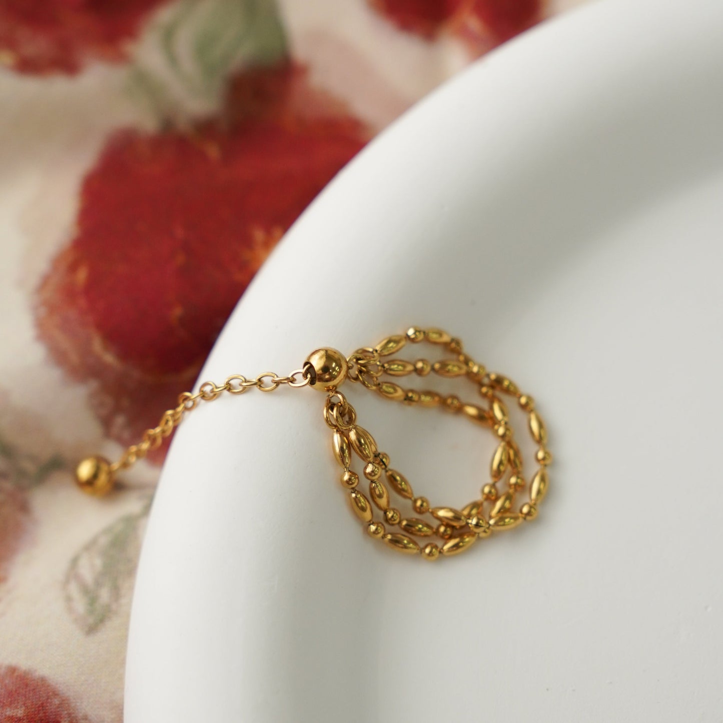 Adjustable Beaded Ring