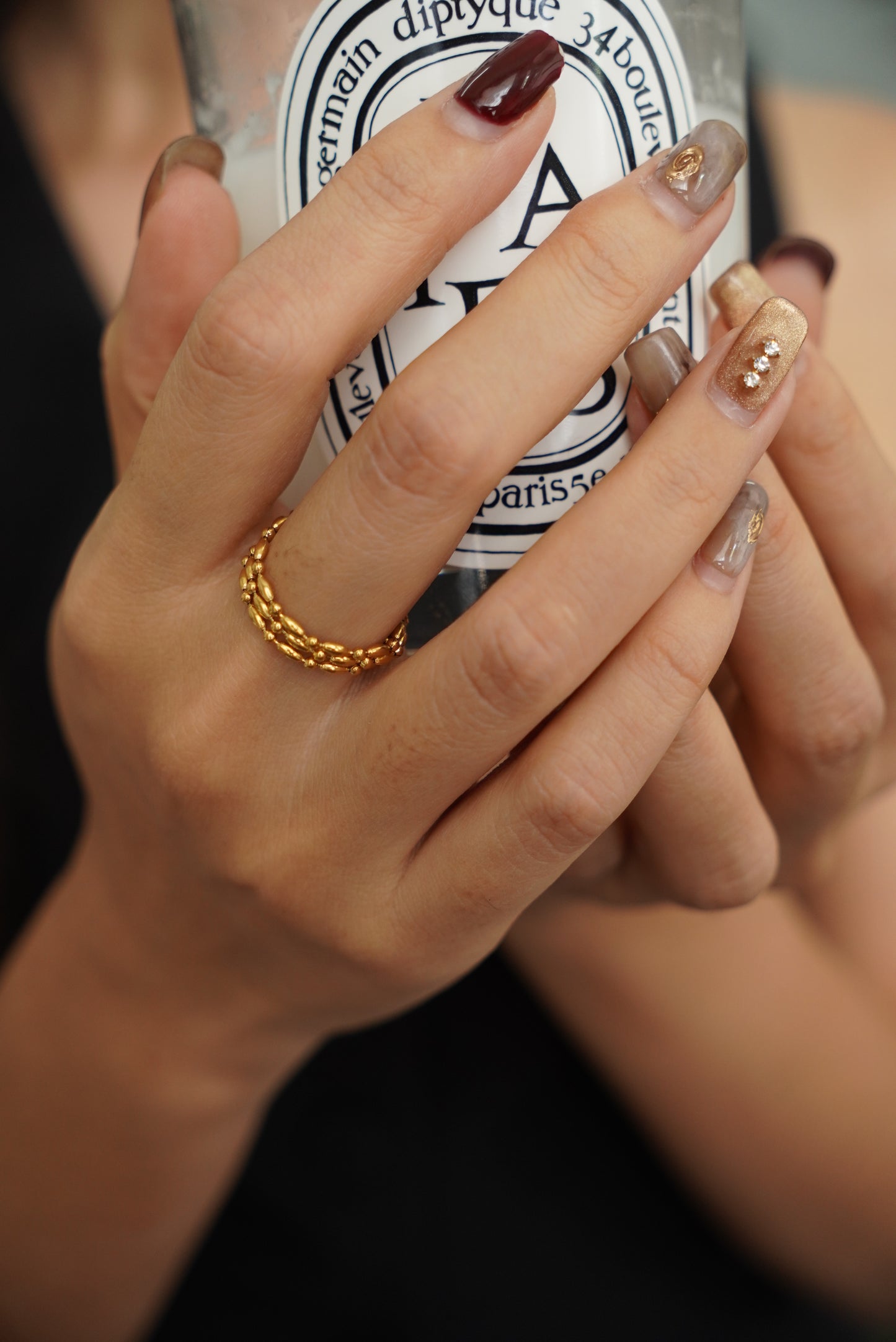 Adjustable Beaded Ring