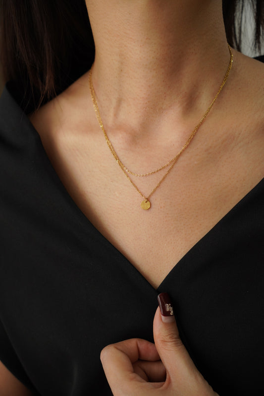 Saven Plated Layered Necklace