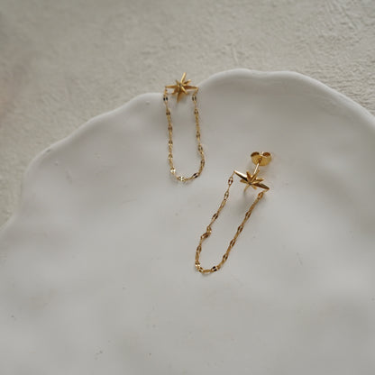 Wishing Star Chain Earing