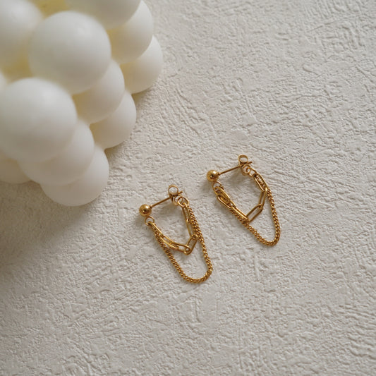 Elowen Layered Chain Earrings