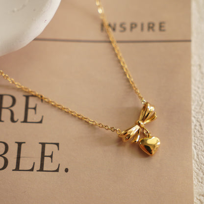 Wella Ribbon & Love Necklace
