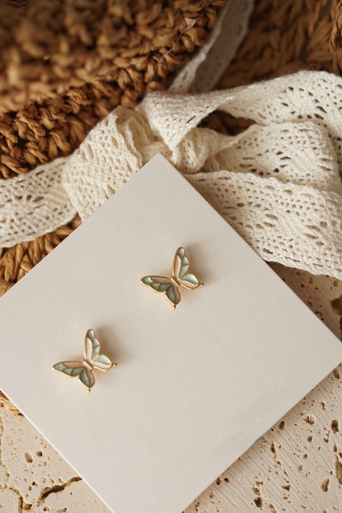 Pastel Color Butterfly Earrings