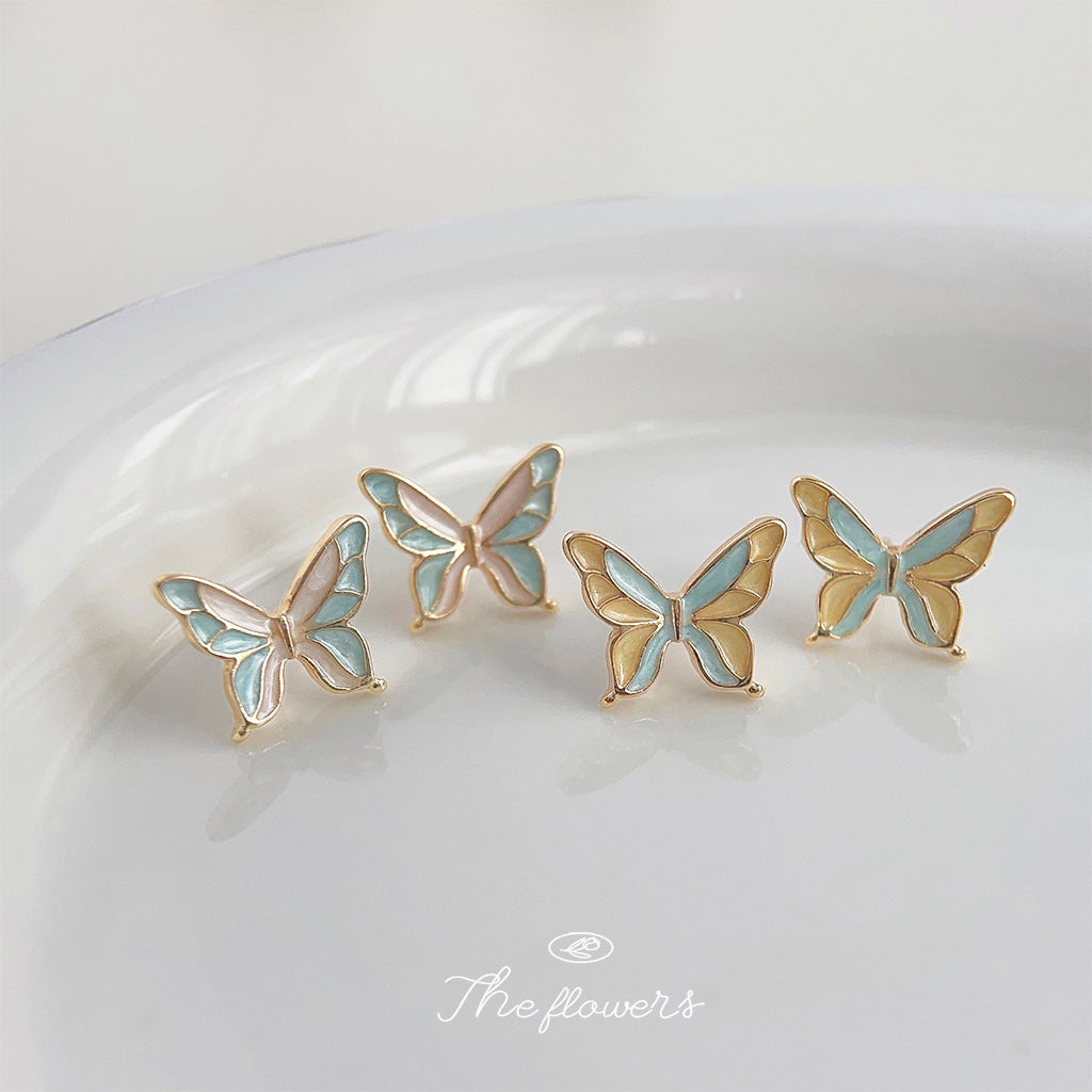 Pastel Color Butterfly Earrings